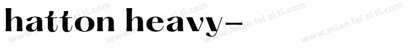 hatton heavy字体转换
